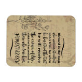 ヤコブの手紙 1:12 聖書の言葉 マグネット (横)