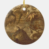 ヤコブの梯子(キャンバスの油) セラミックオーナメント (裏面)