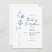 ヤコブはしご水彩花 招待状 (正面/裏面)