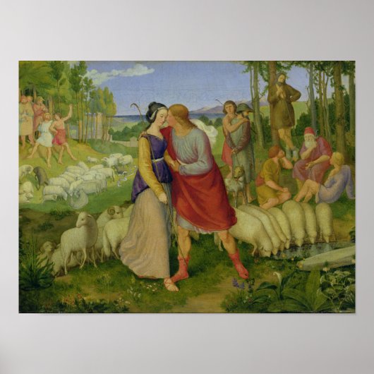 ヤコブはレイチェルに出会う, 1827 ポスター (正面)