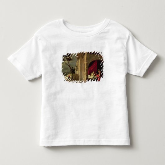 ヤコブを賛美しているアイザック トドラーTシャツ (正面)