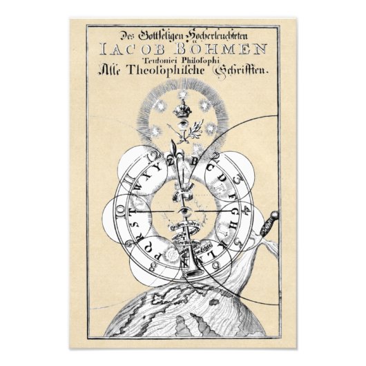 ヤコブベーメの密教アルファベット フォトプリント (正面)