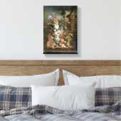 ヤコブボガニー果実とモンケの花の花瓶 キャンバスプリント (インサイチュ (寝室))