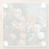 ヤコブボグダニチューリップ牡丹とその他の花 ガラスコースター (裏面)