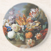 ヤコブボグダニチューリップ牡丹とその他の花 コースター (正面)