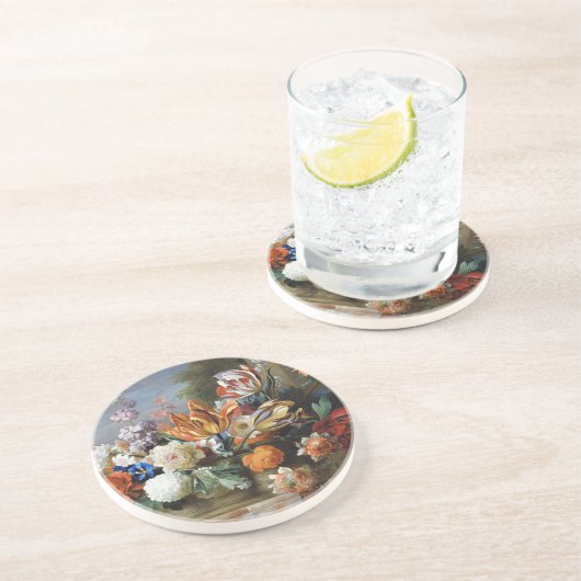 ヤコブボグダニチューリップ牡丹とその他の花 コースター (側面)