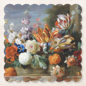 ヤコブボグダニチューリップ牡丹とその他の花 ペーパーコースター (正面)