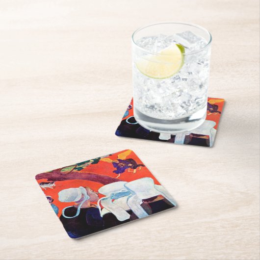 ヤコブレスリングと天使ゴーギャン スクエアペーパーコースター (インサイチュ)