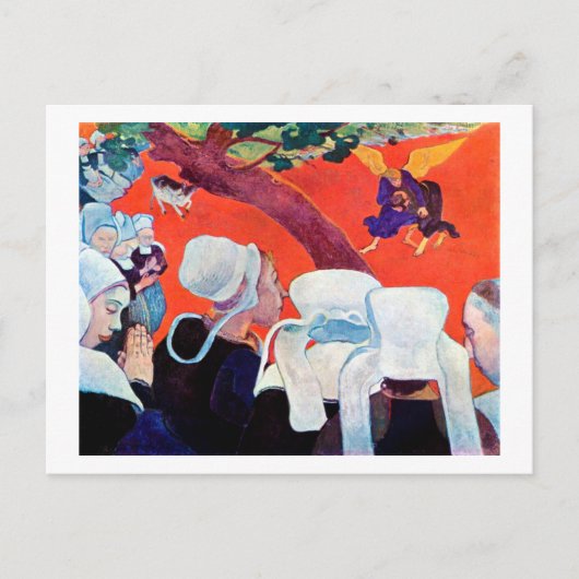 ヤコブレスリングと天使ゴーギャン ポストカード (正面)