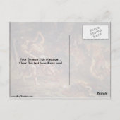 ヤコブレスリングウィズエンジェルバイユージンデラクロワ ポストカード (裏面)