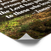 ヤコブ1:12賛美は、聖書を執拗に扱う者である ポスター (角)