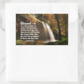 ヤコブ1:12賛美は、聖書を執拗に扱う者である 長方形シール (バッグ)