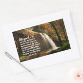 ヤコブ1:12賛美は、聖書を執拗に扱う者である 長方形シール (封筒)