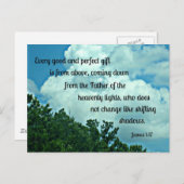 ヤコブ1:17すべての良い完全な贈り物は….. ポストカード (正面/裏面)