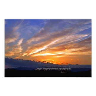 ヤコブ1:17すべての良い贈り物と完璧な贈り物 フォトプリント           