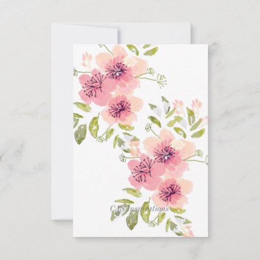 ヤコブ1:17聖書の聖句のフローラカードについて 招待状 (裏面)