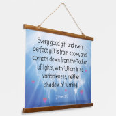 ヤコブ1:17 吊り下げ型タペストリー (傾斜あり)