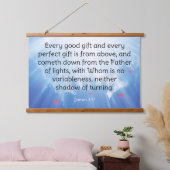 ヤコブ1:17 吊り下げ型タペストリー (寝室)