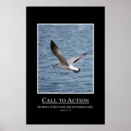 ヤコブ1:22この言葉を行う者たちへ ポスター (正面)