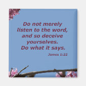 ヤコブ1:22 マグネット (正面)