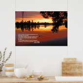 ヤコブ1:22-24聖なる書物、 経典プリント ポスター (キッチン)