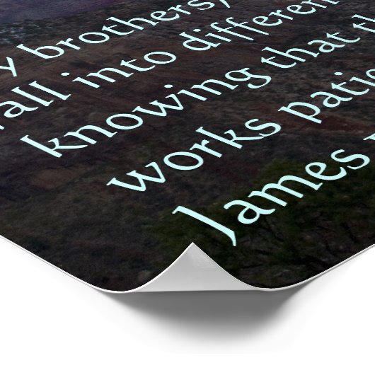 ヤコブ1:2-3ポスター ポスター (角)