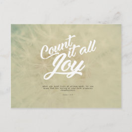 ヤコブ1:2-3 – 喜びを数え尽くす ポストカード