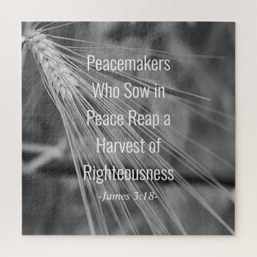 ヤコブ3:18聖書の聖句の厳しさの収穫 ジグソーパズル (縦)