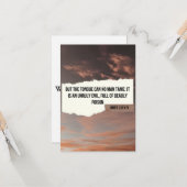 ヤコブ3:8 KJVバイブル聖句Picフラットグリーティングカード カード (正面/裏面インサイチュ)