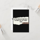 ヤコブ3:8 KJVバイブル詩フラットグリーティングカード カード (正面/裏面インサイチュ)