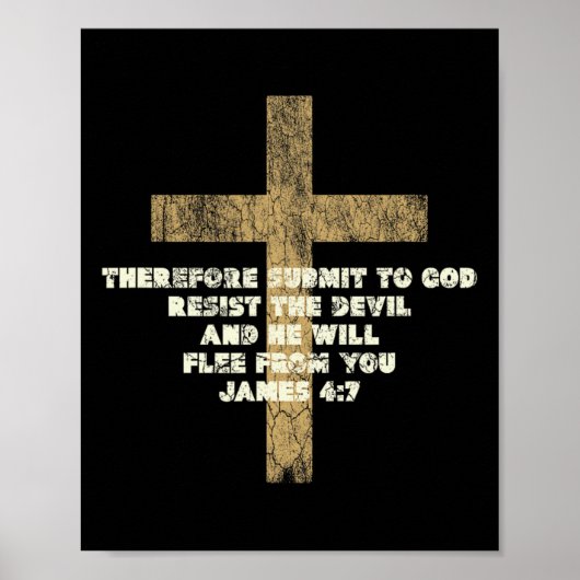 ヤコブ47神に服従し、悪魔の聖書のバージョンに抵抗する ポスター (正面)