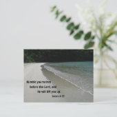 ヤコブ4:10主の前で自分を慎みなさい… ポストカード (スタンド正面)