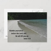 ヤコブ4:10主の前で自分を慎みなさい… ポストカード (正面/裏面)