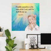 ヤコブ4:10 ポスター (ホームオフィス)