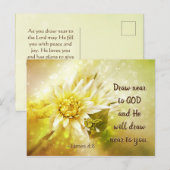 ヤコブ4:8神に近づきなさい。神は近づきなさい ポストカード (正面/裏面)