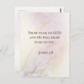 ヤコブ4:8神の聖書の聖句に近づく ポストカード (正面/裏面)