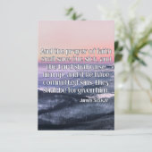 ヤコブ5:15 KJV聖書聖なる書物、 経典Pic Greeting カード (スタンド正面)