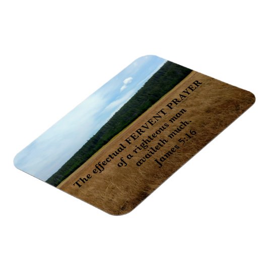 ヤコブ5:16人の効果的な熱祈りの言葉 マグネット (左側)
