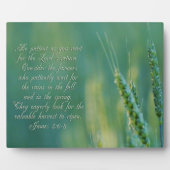 ヤコブ5:6-8忍耐感動的 フォトプラーク (正面)