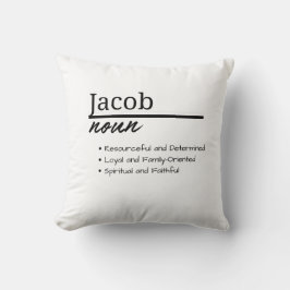 ヤコブ、男のパーソナライズされた子の名前定義 クッション