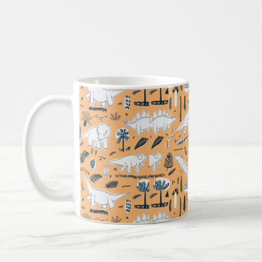 ヤシおもしろいの葉 コーヒーマグカップ (左)