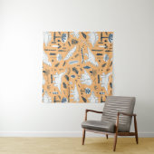 ヤシおもしろいの葉 タペストリー (インサイチュ(横))