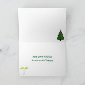 ヤシとクリスマスツリー シーズンカード (内部)