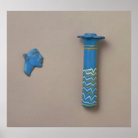 ヤシのカラムコールフラスコと象嵌の断片 ポスター (正面)