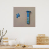 ヤシのカラムコールフラスコと象嵌の断片 ポスター (キッチン)