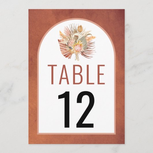 ヤシのススキ結婚ラコッタのテーブル番号 (正面)