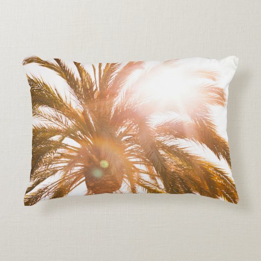 ヤシの低角度写真 アクセントクッション (正面)