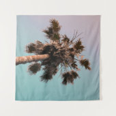ヤシの低角度写真 タペストリー (正面(横))