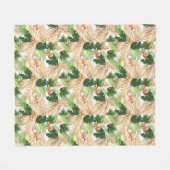 ヤシの囁き フリースブランケット (正面(横))