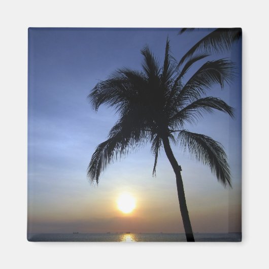 ヤシの夕日 マグネット (正面)
